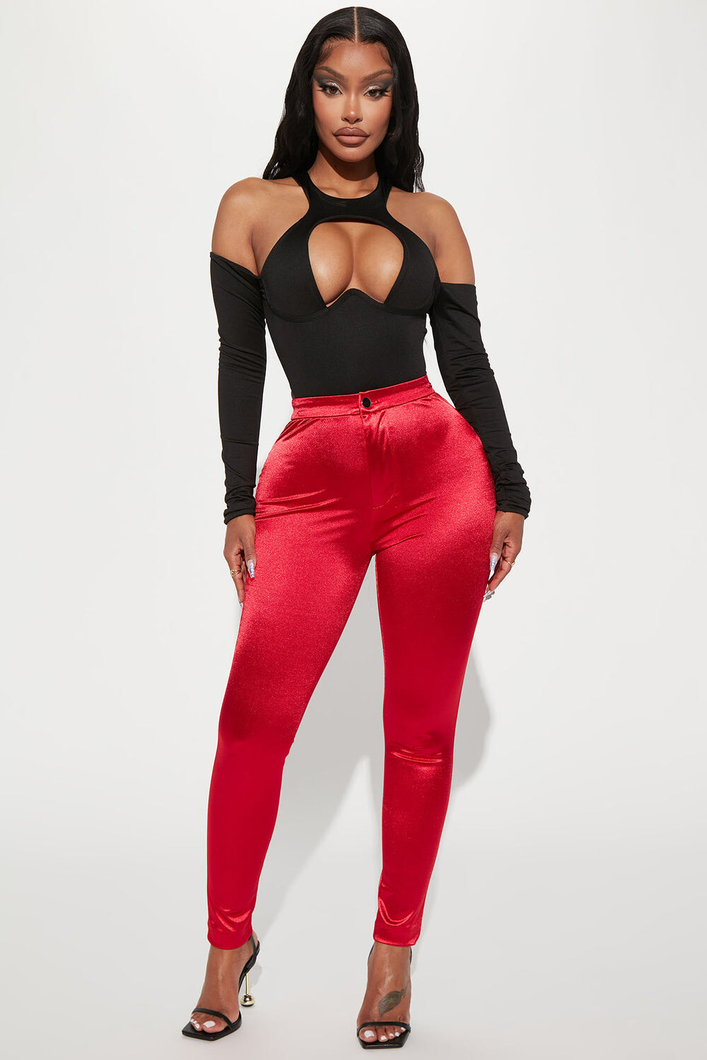 

Брюки скинни Fashion Nova RJH9052, красный