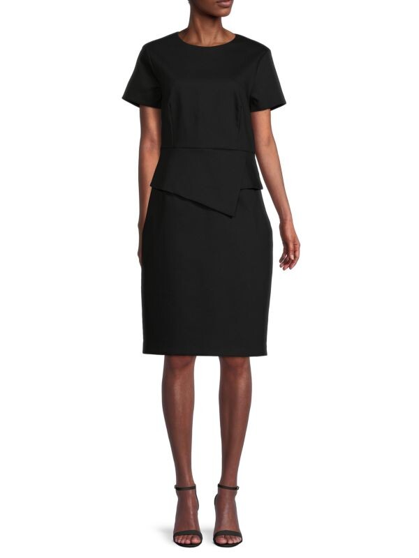 

Однотонное платье с баской elynah Ted Baker Black