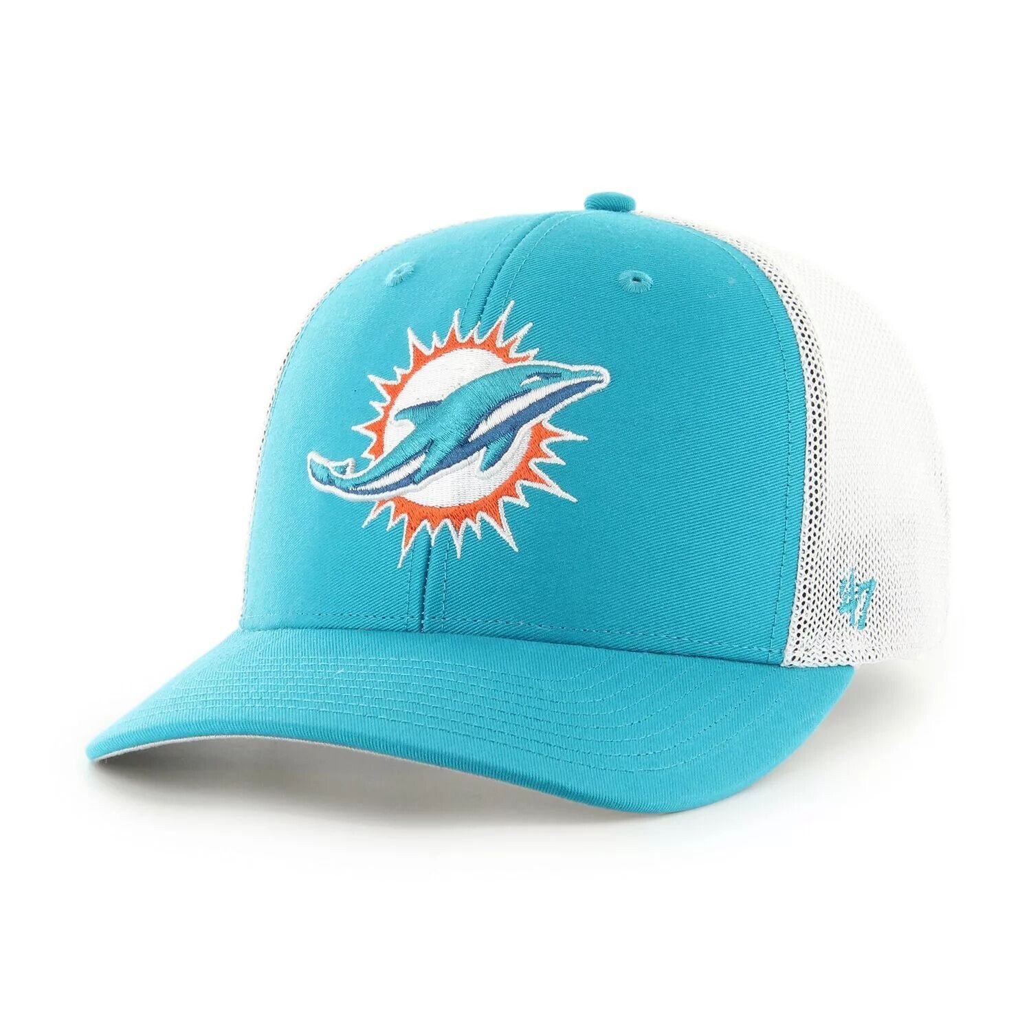 

Мужская кепка '47 цвета морской волны/белого Miami Dolphins Trophy Trucker Flex Hat