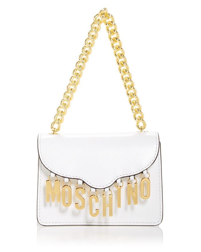 

Кожаная поясная сумка-трансформер Logo Charms Moschino