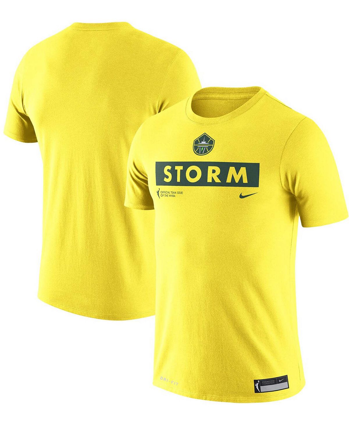 Мужская желтая тренировочная футболка seattle storm Nike цена и фото