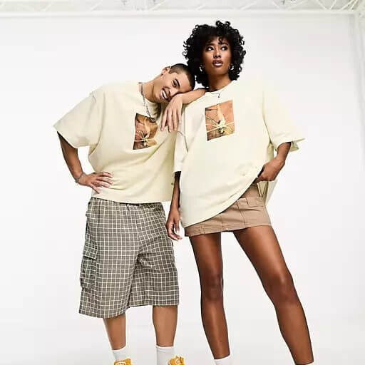 

Футболка Collusion Unisex Pique Ballet Print, бежевый