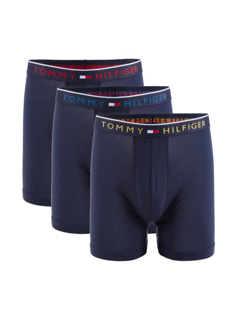 

Комплект из 3 трусов-боксеров с логотипом Tommy Hilfiger, темно-синий