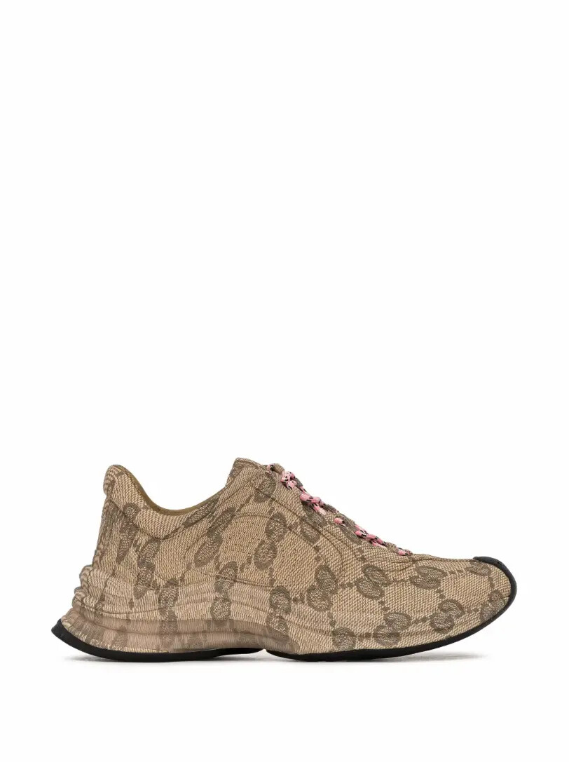

Кожаные кроссовки с монограммой Gucci