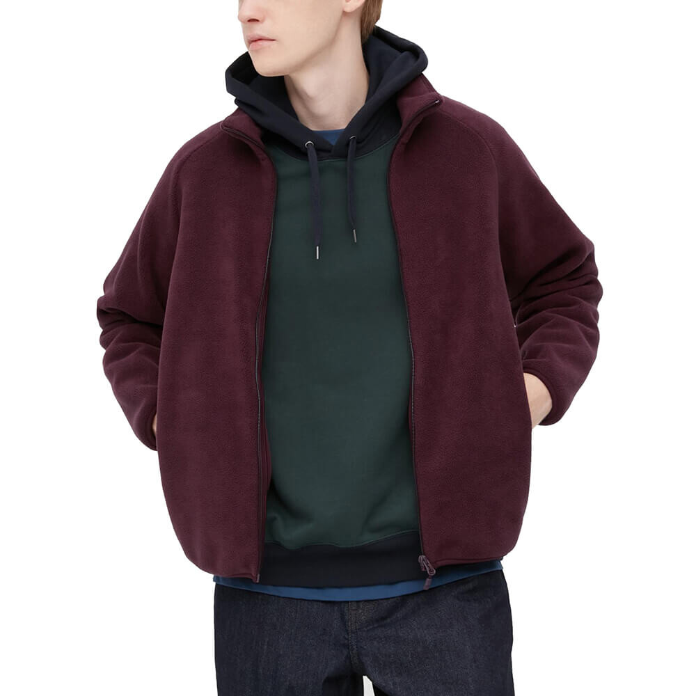 

Куртка-кофта Uniqlo Fleece Zipped, винный, Коричневый