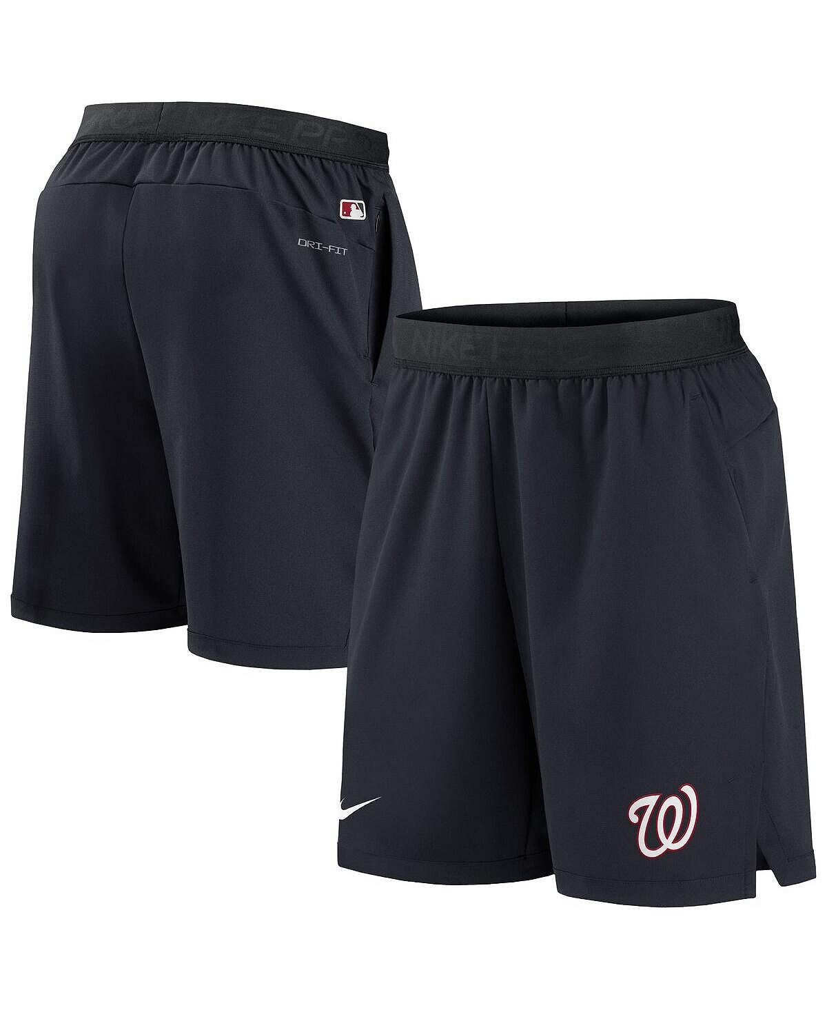 

Мужские темно-синие шорты washington nationals authentic collection flex vent max performance Nike, синий