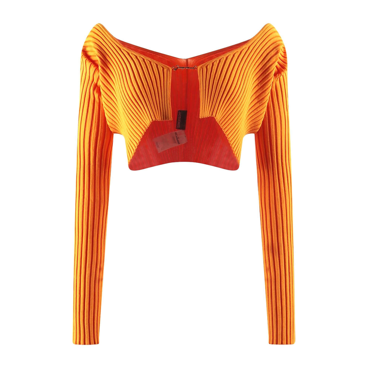 Кардиган Jacquemus, оранжевый мужской свитер кардиган в полоску в стиле пэчворк с длинными рукавами однобортный с v образным вырезом модный повседневный трикотажный