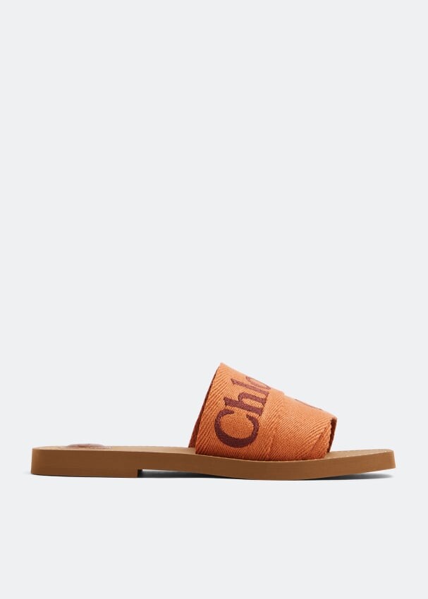 

Сандалии CHLOÉ Woody flat sandals, оранжевый