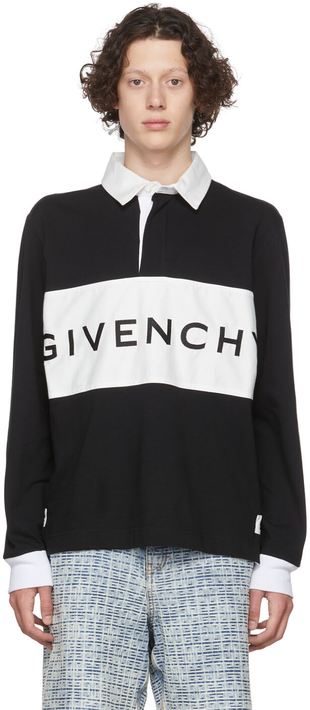 

Черная хлопковая футболка-поло Givenchy