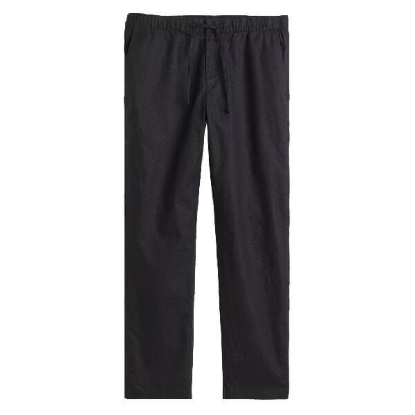

Брюки из смесовой льняной ткани H&M Regular Fit Linen-mix, черный