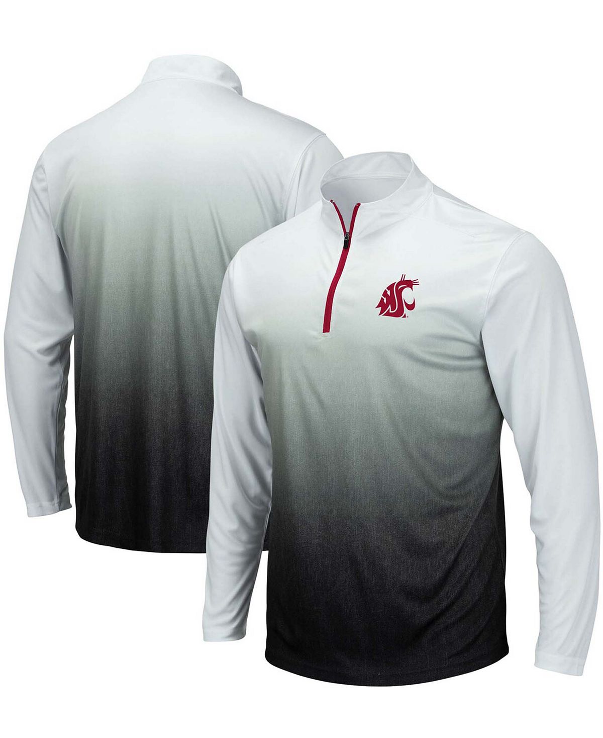 Мужская серая куртка washington state cougars magic team logo с молнией на четверть Colosseum, серый
