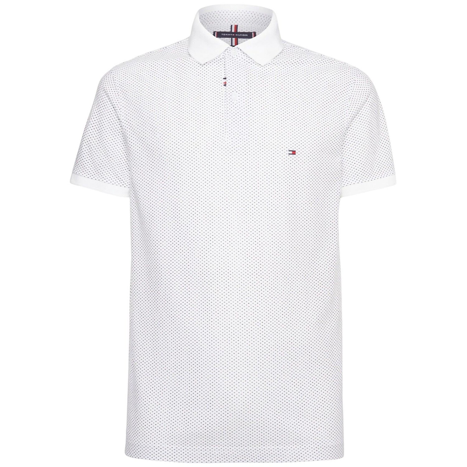 

Поло Tommy Hilfiger Micro Print Slim Fit, белый