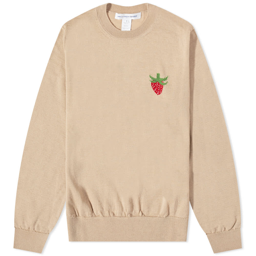 

Джемпер Comme des Garçons SHIRT Brett Westfall Strawberry Crew Knit, Серый