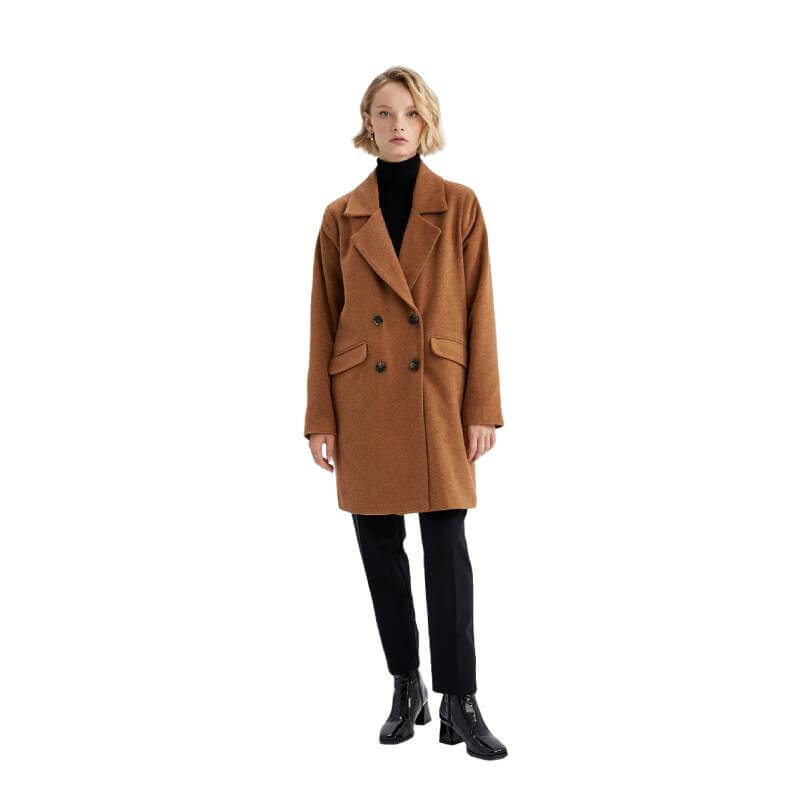 

Пальто DeFacto Regular Fit Winter, коричневый