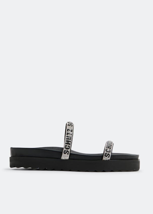 

Сандалии SCHUTZ Crystal logo sandals, черный