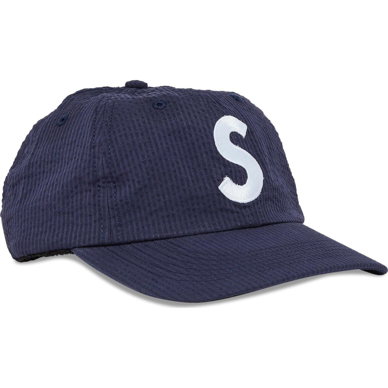 Бейсболка Supreme Seersucker S Logo 6-Panel, темно-синий
