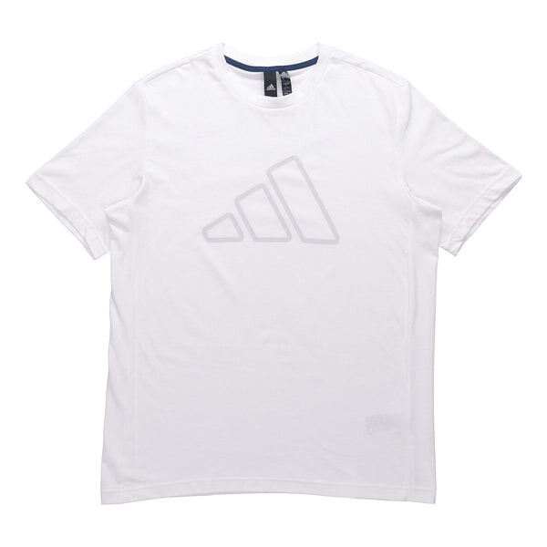 

Футболка Adidas Th Tee Techgfx Logo Printing Sports Training Short Sleeve White, Белый
