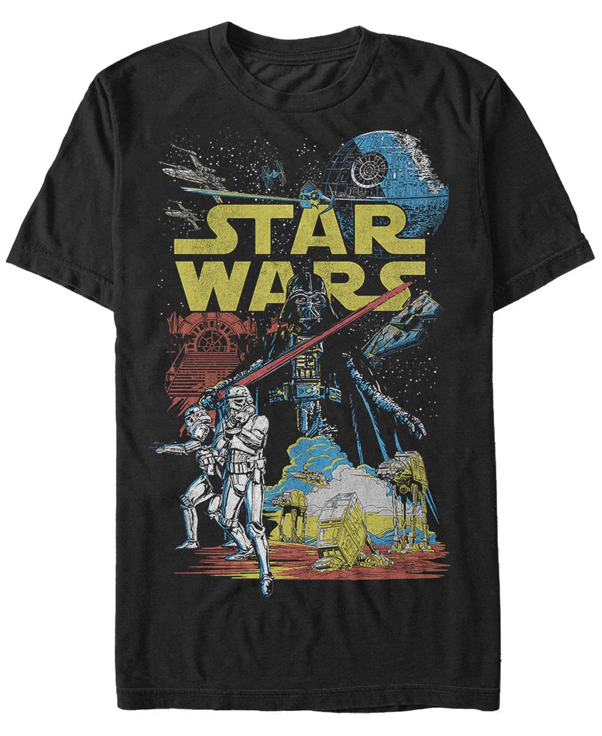 Мужская классическая футболка с коротким рукавом star wars rebel Fifth Sun, черный