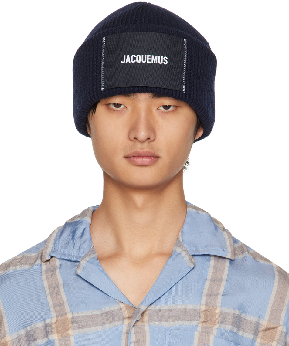 

Темно-синяя шапка Le Papier 'Le Bonnet' Jacquemus