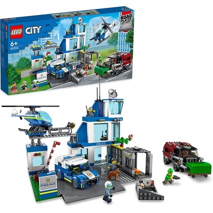 

Конструктор Lego 60316 City полицейский участок с машиной, мусоровозом и вертолетом