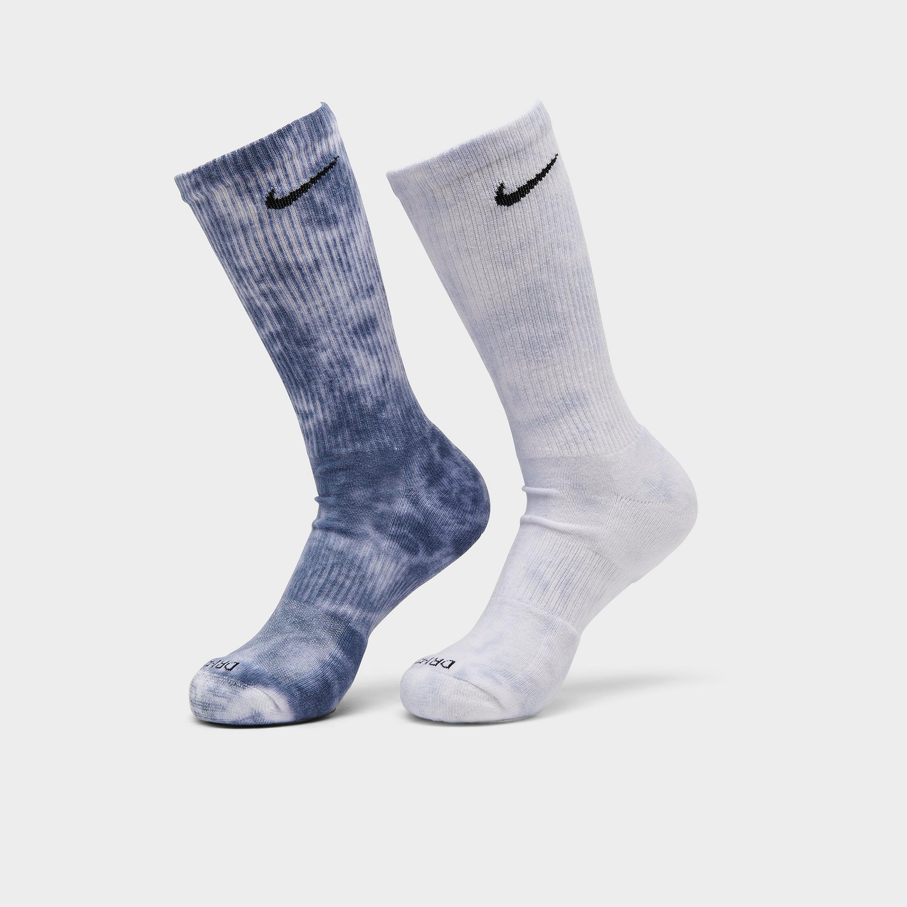 Носки Nike Everyday Plus Tie-Dye Crew 2 Pack, бело-синий – заказать по  доступной цене из-за рубежа в «CDEK.Shopping»