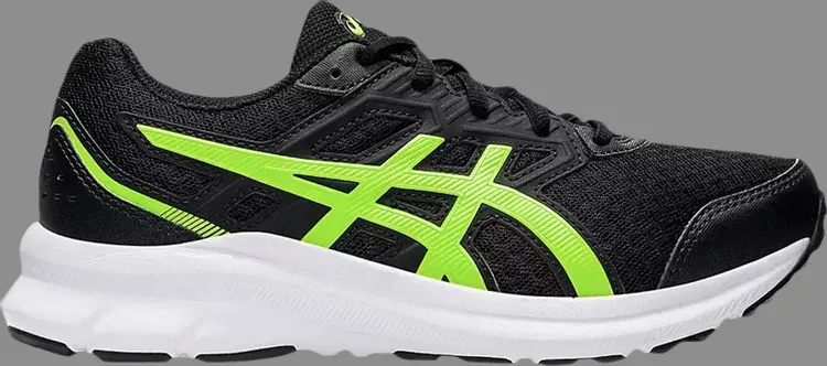 

Кроссовки jolt 3 gs 'black hazard green' Asics, черный