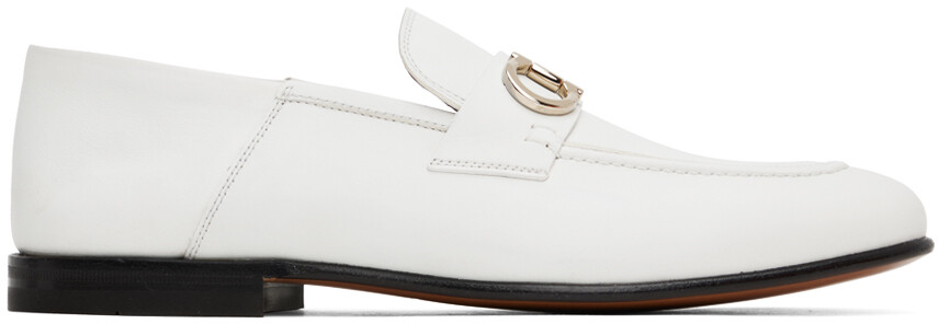 

Белые джинсовые лоферы Ferragamo