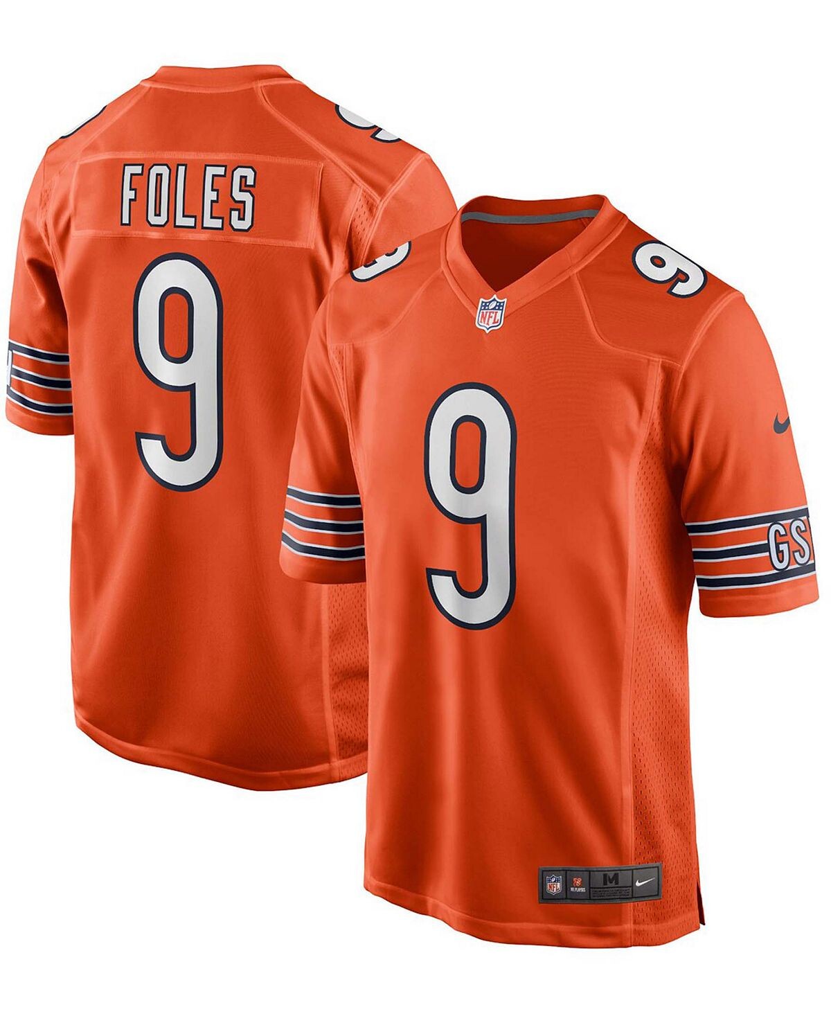 

Мужская футболка nick foles orange chicago bears game джерси Nike