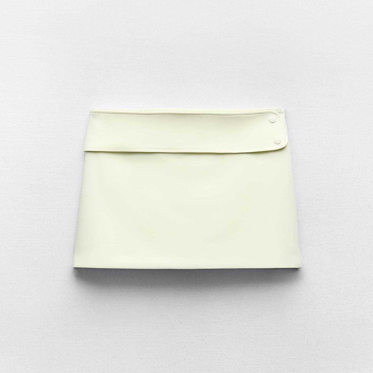 цена Юбка-мини Zara With Belt, светло-желтый