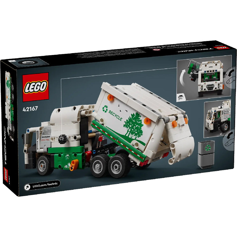 Конструктор Lego Mack LR Electric Garbage Truck 42167, 503 детали