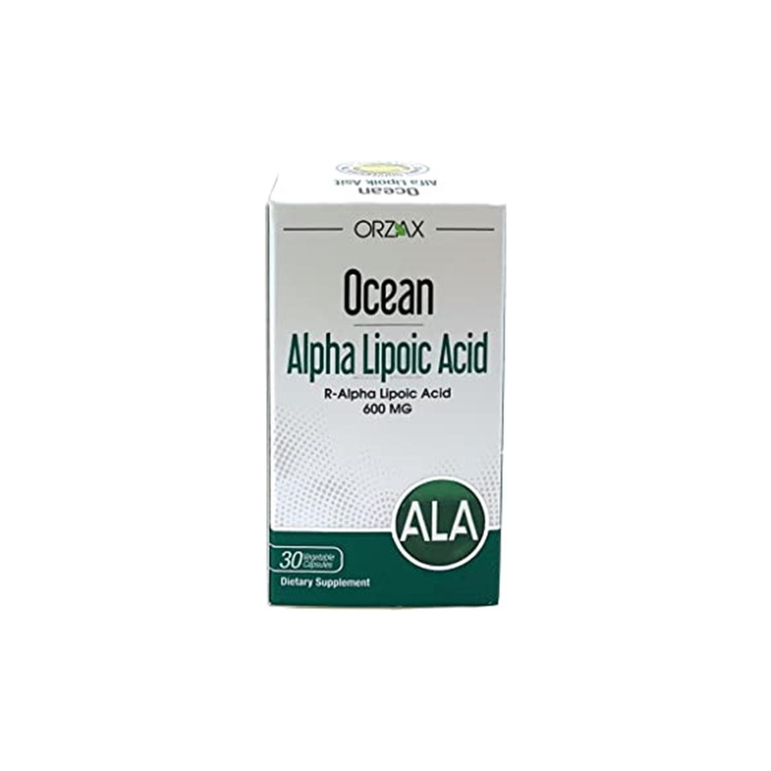 Альфа-липоевая кислота Ocean, 30 травяных капсул, 600 мг