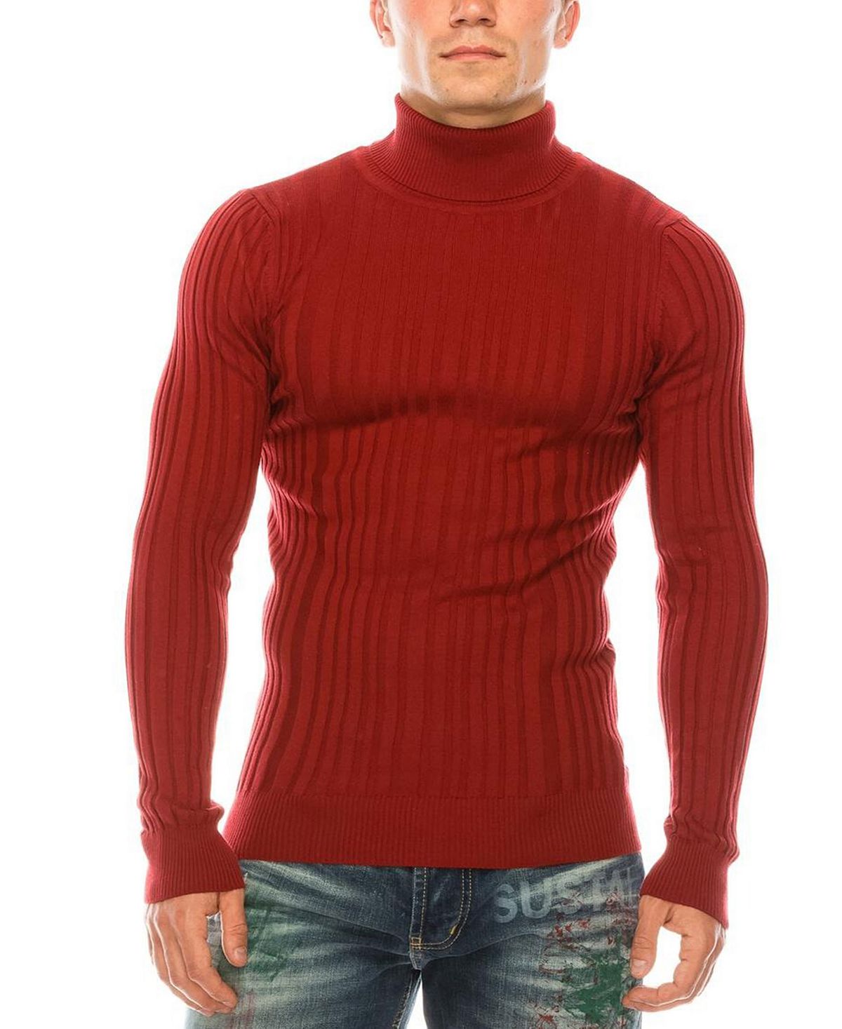 Мужской современный свитер в рубчик RON TOMSON, красный вязаный кардиган ron tomson серый