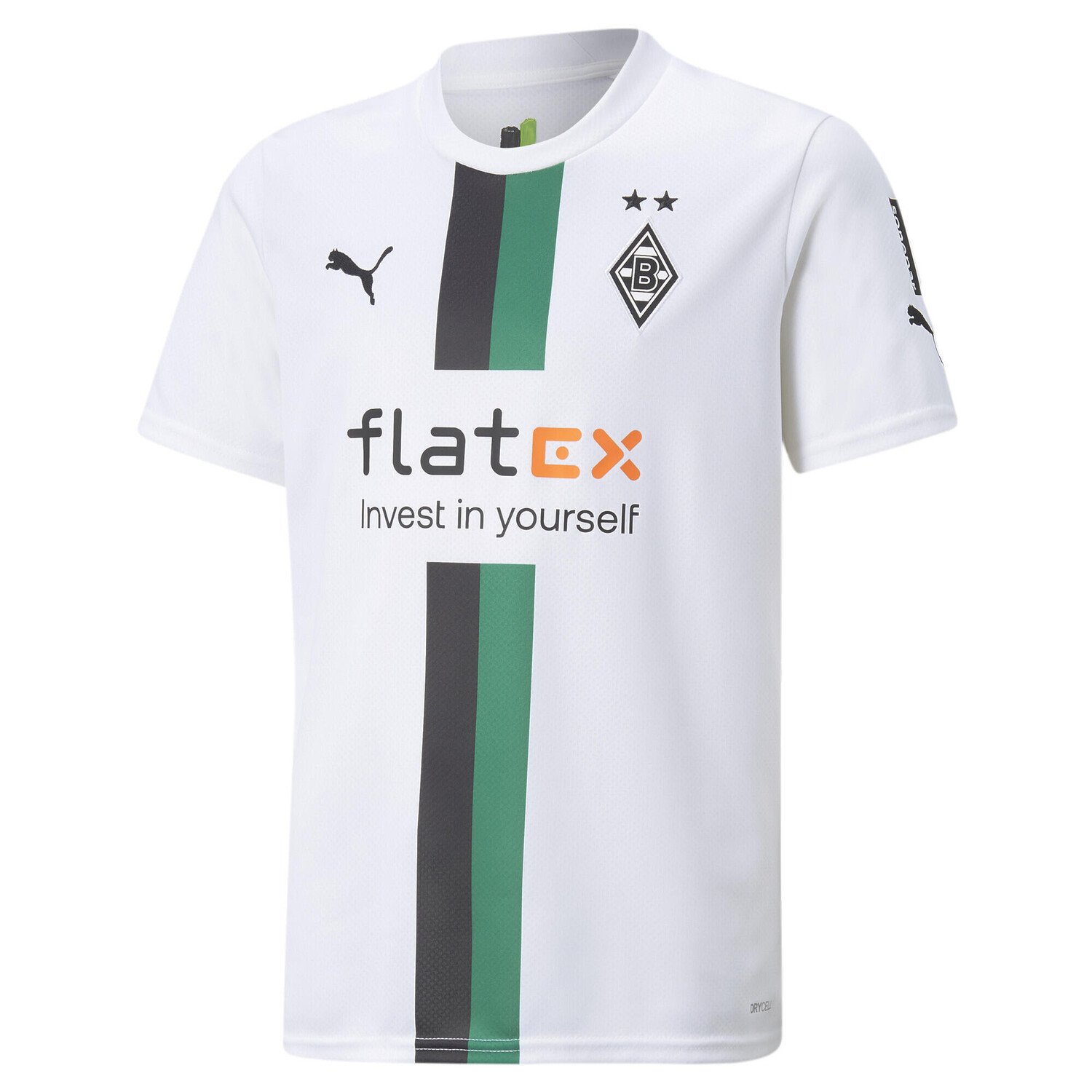 

Футболка Borussia Mönchengladbach 22/23 Replica Jersey Boys PUMA, белый/черный/зеленый