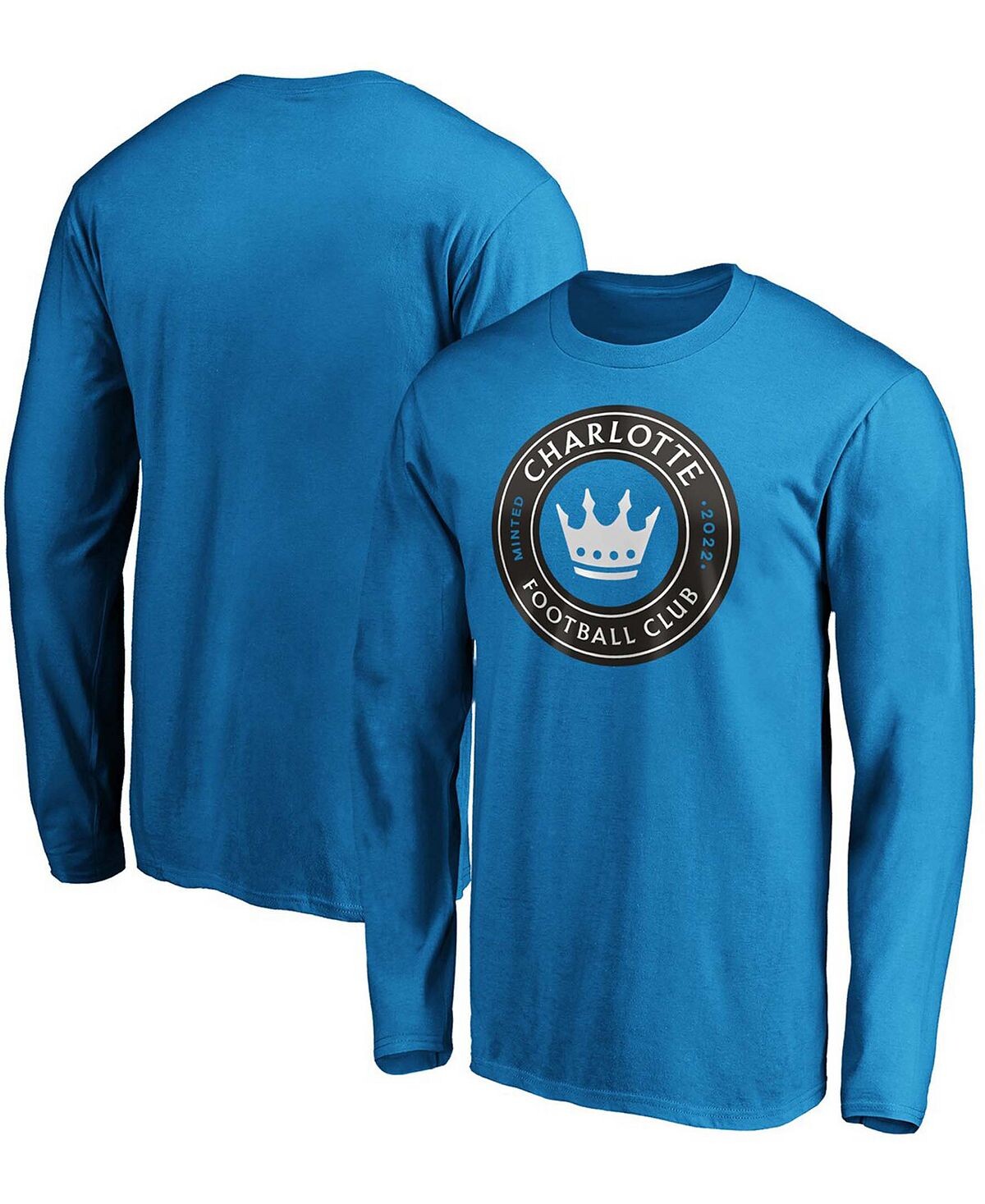 

Мужская синяя футболка с длинным рукавом с логотипом charlotte fc primary Fanatics, синий