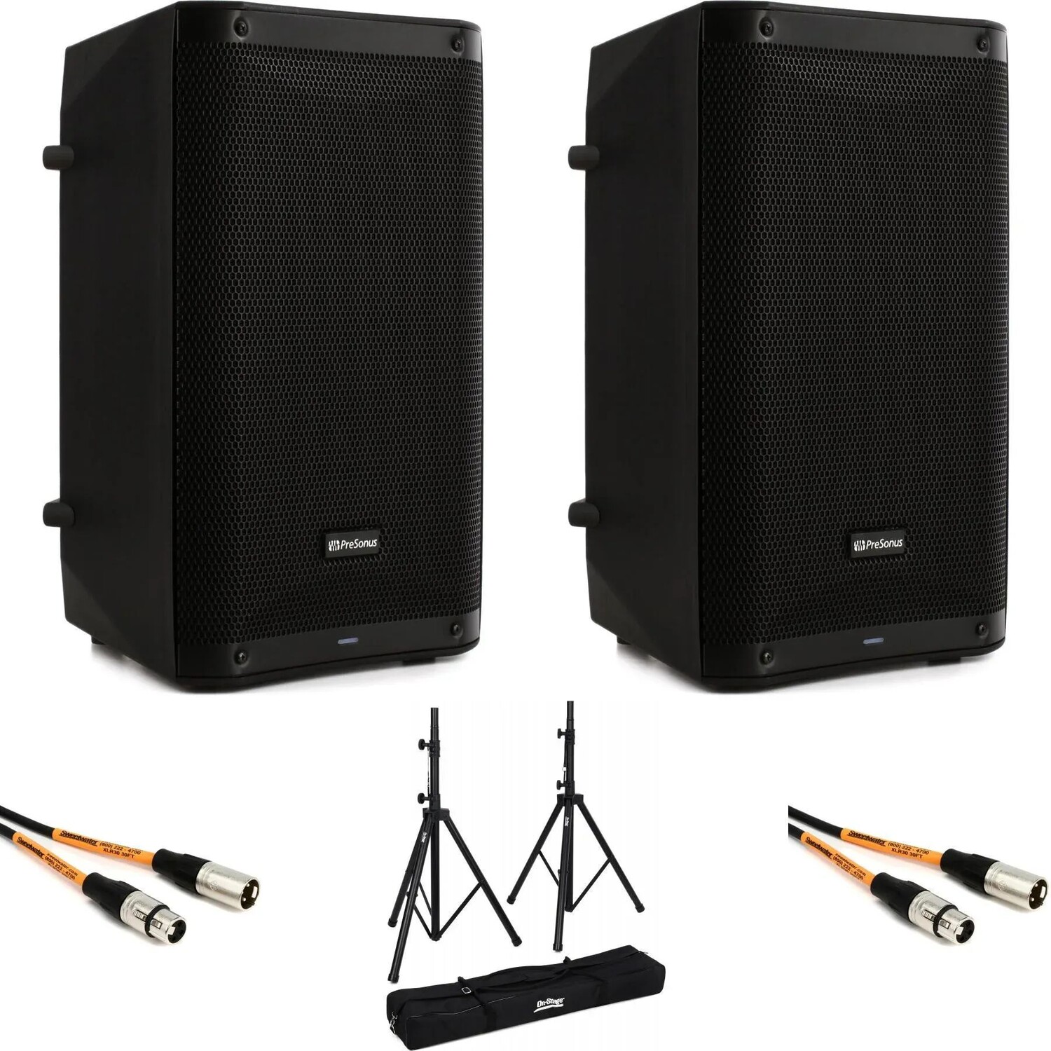 

Пара динамиков PreSonus Air10 с подставками и кабелями