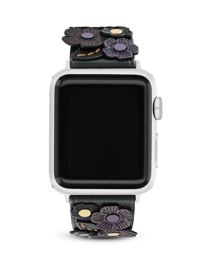 

Кожаный ремешок для часов Apple с чайной розой Coach