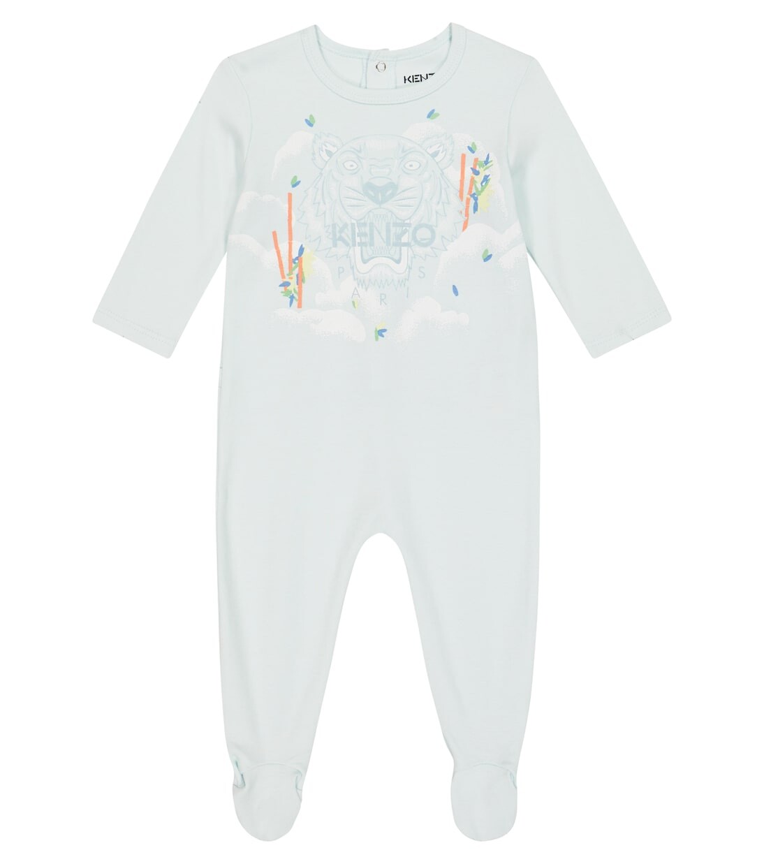 

Хлопковый комбинезон с детским принтом Kenzo Kids, синий