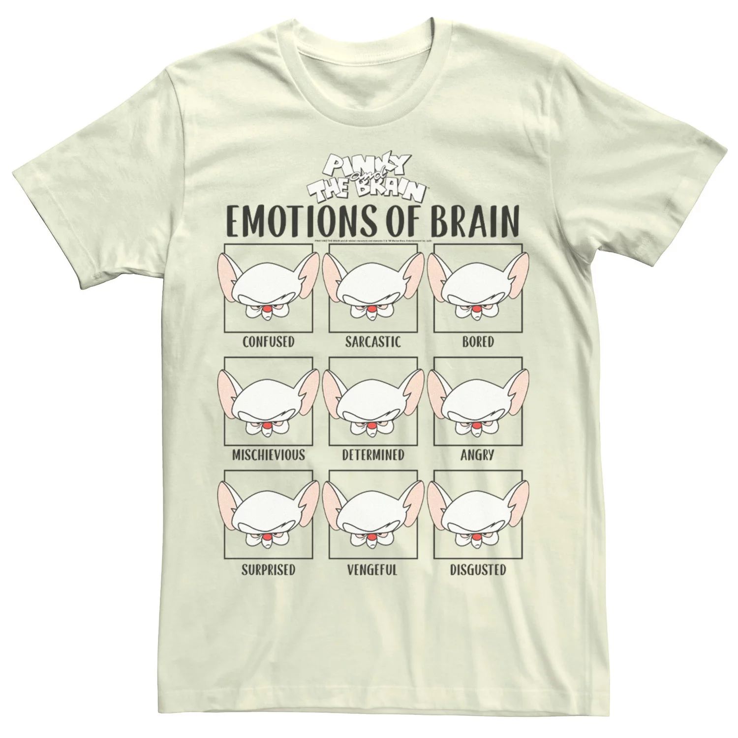 Мужская футболка Pinky And The Brain Emotions Of Brain Box Up Licensed Character