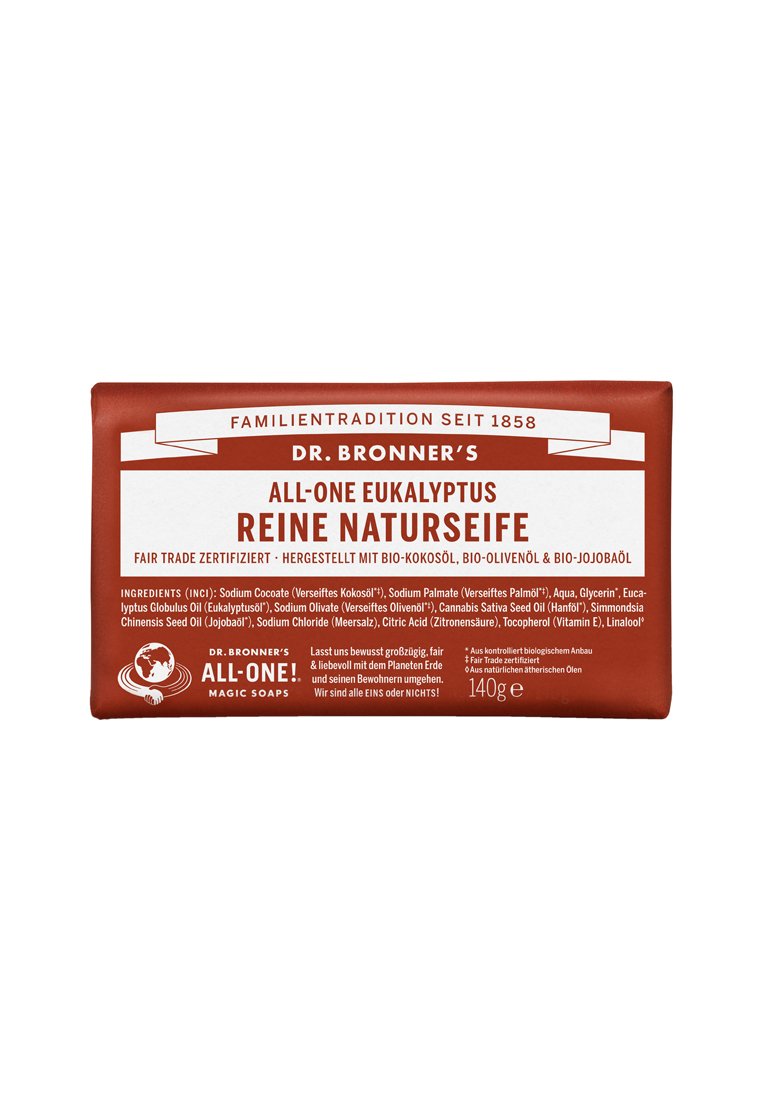цена Мыло PURE NATURAL SOAP 140G Dr. Bronner´S, цвет eukalyptus