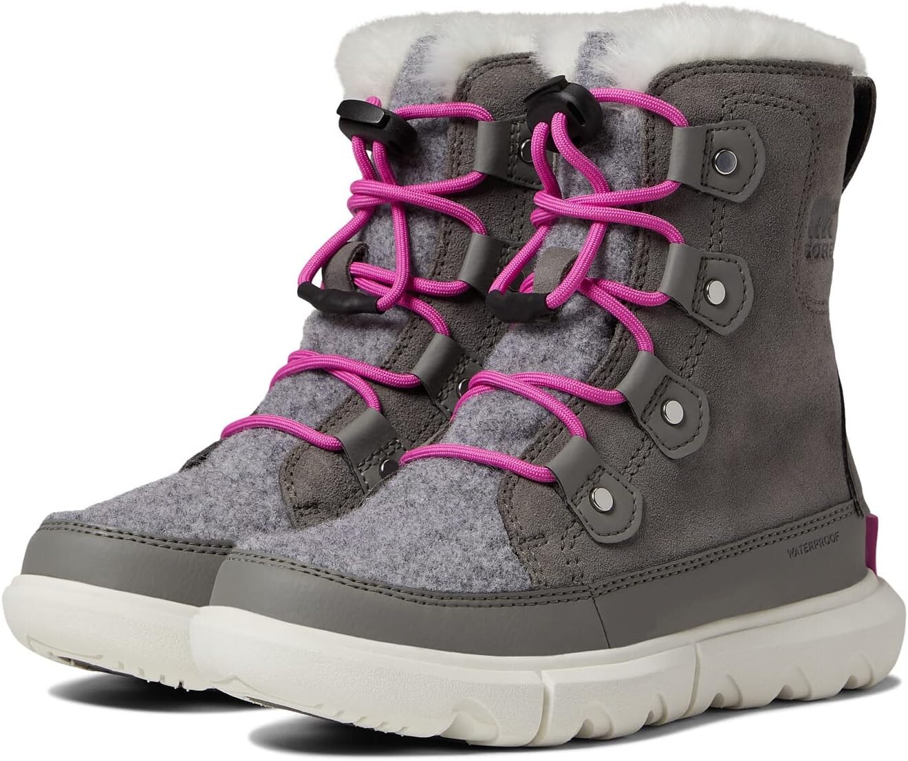 

Зимние ботинки Explorer Lace WP SOREL, цвет Quarry/Bright Lavender