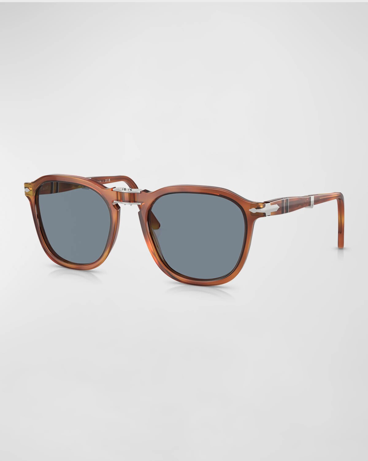 

Мужские складные квадратные солнцезащитные очки из ацетата Persol, цвет Light Blue