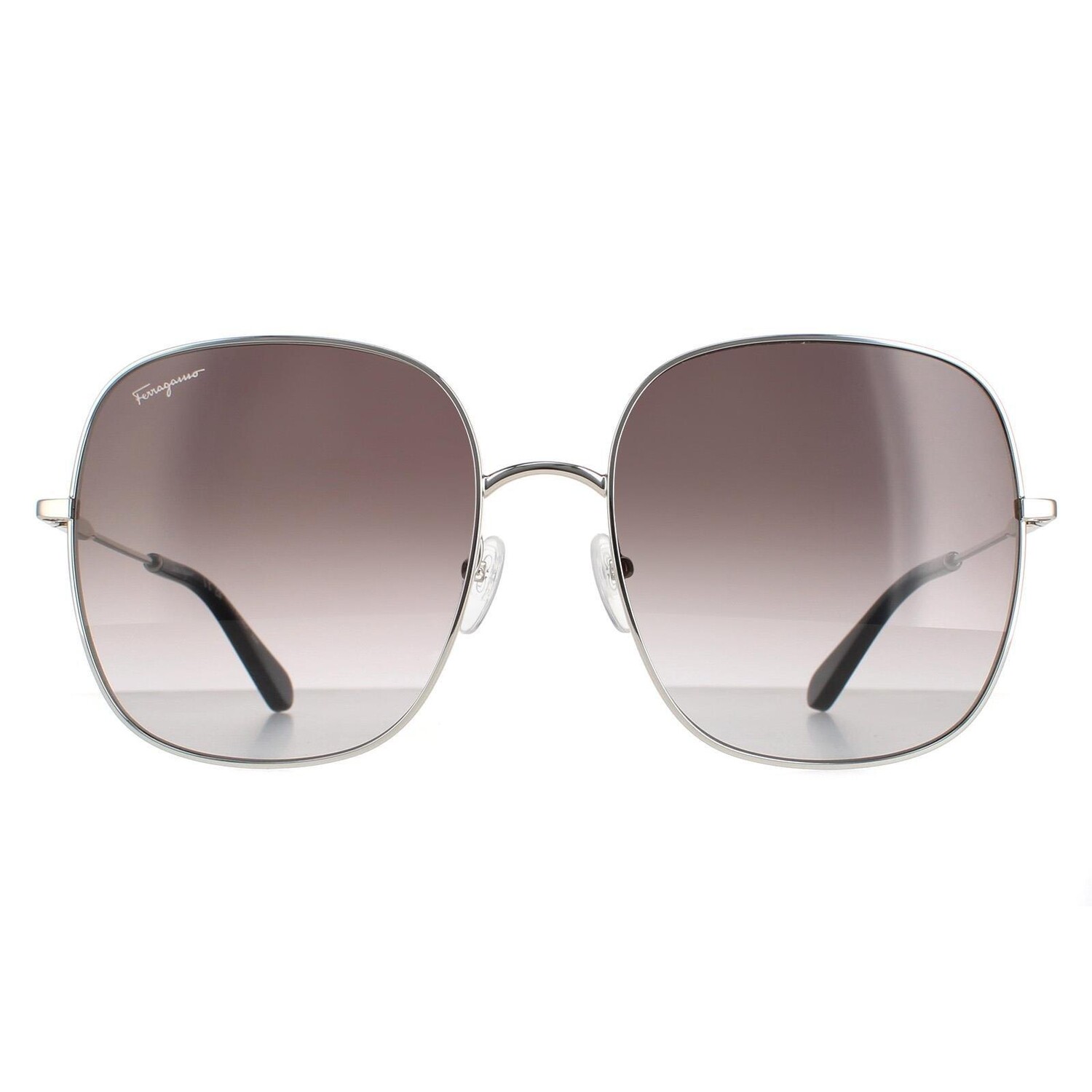 

Квадратный серебристо-серый градиент SF300S Salvatore Ferragamo, серебро