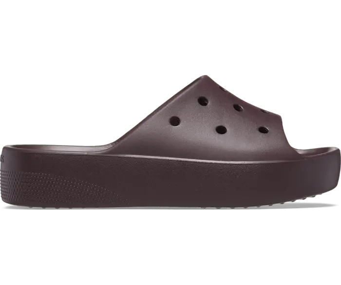 

Классические шлепанцы на платформе Crocs женские, цвет Dark Cherry