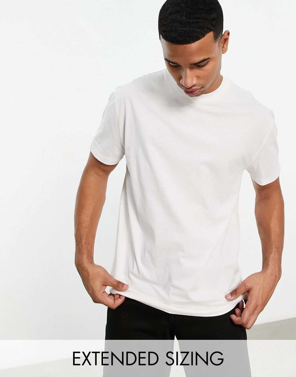 

Кремовая футболка свободного кроя ASOS Design