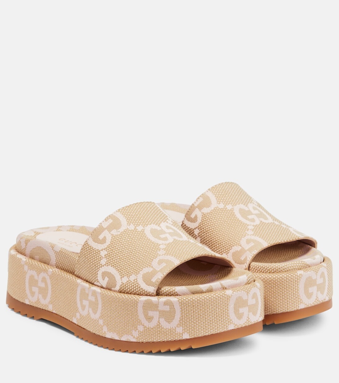 

Парусиновые шлепанцы Jumbo GG Gucci, разноцветный