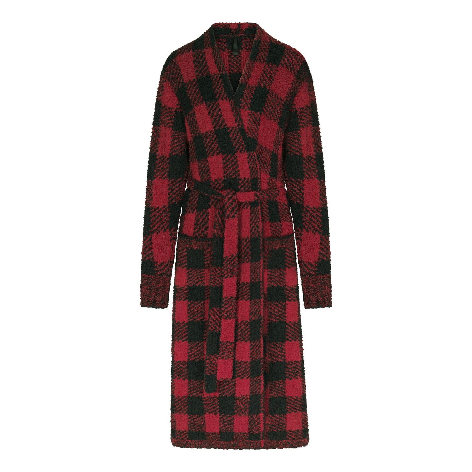 

Вязаный халат унисекс SKIMS, цвет brick buffalo check