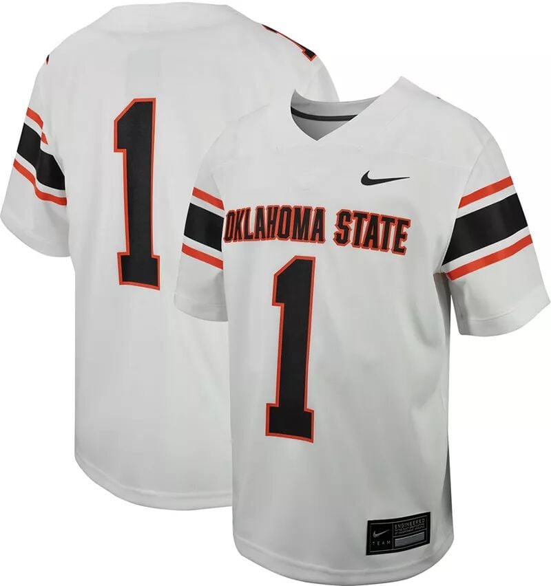 

Белая реплика футбольной майки Nike Youth Oklahoma State Cowboys