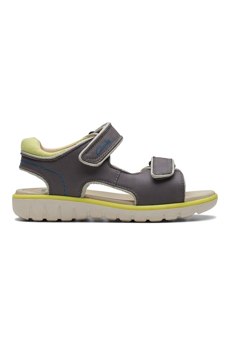 

Кожаные сандалии Roam Plane на липучке Clarks, серый