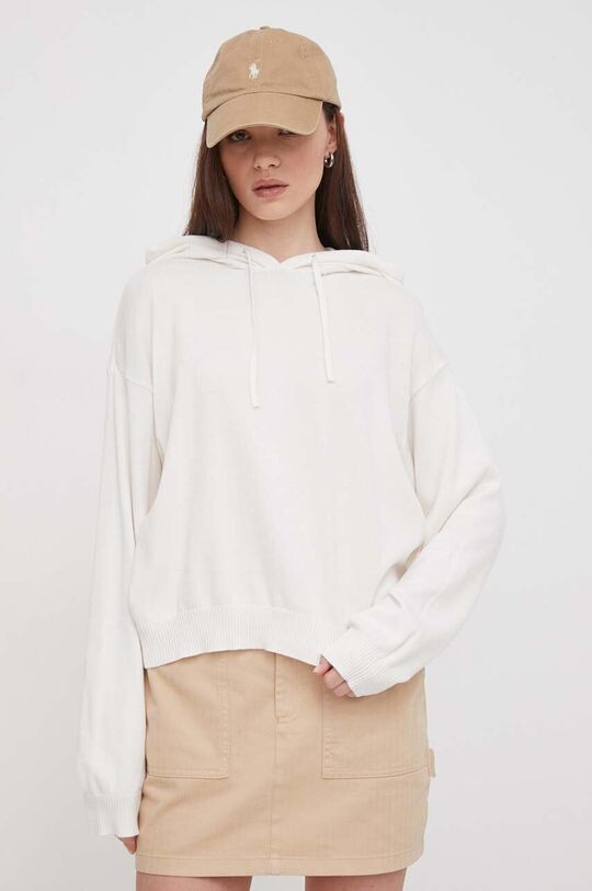 

Хлопковый свитер United Colors of Benetton, бежевый