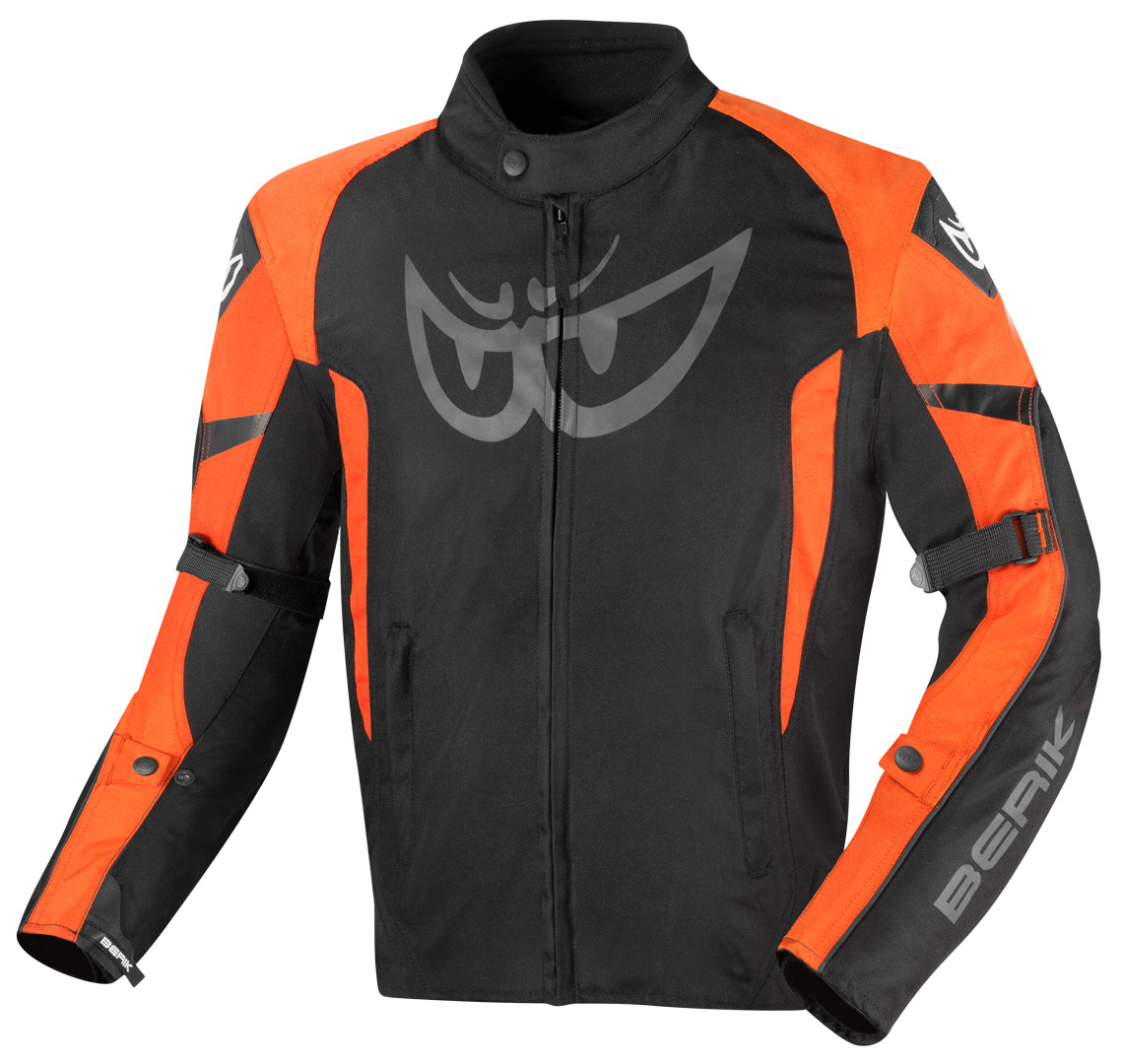 Мотоциклетная текстильная куртка Berik Tourer Evo водонепроницаемая, черный/оранжевый куртка размер 44 оранжевый черный
